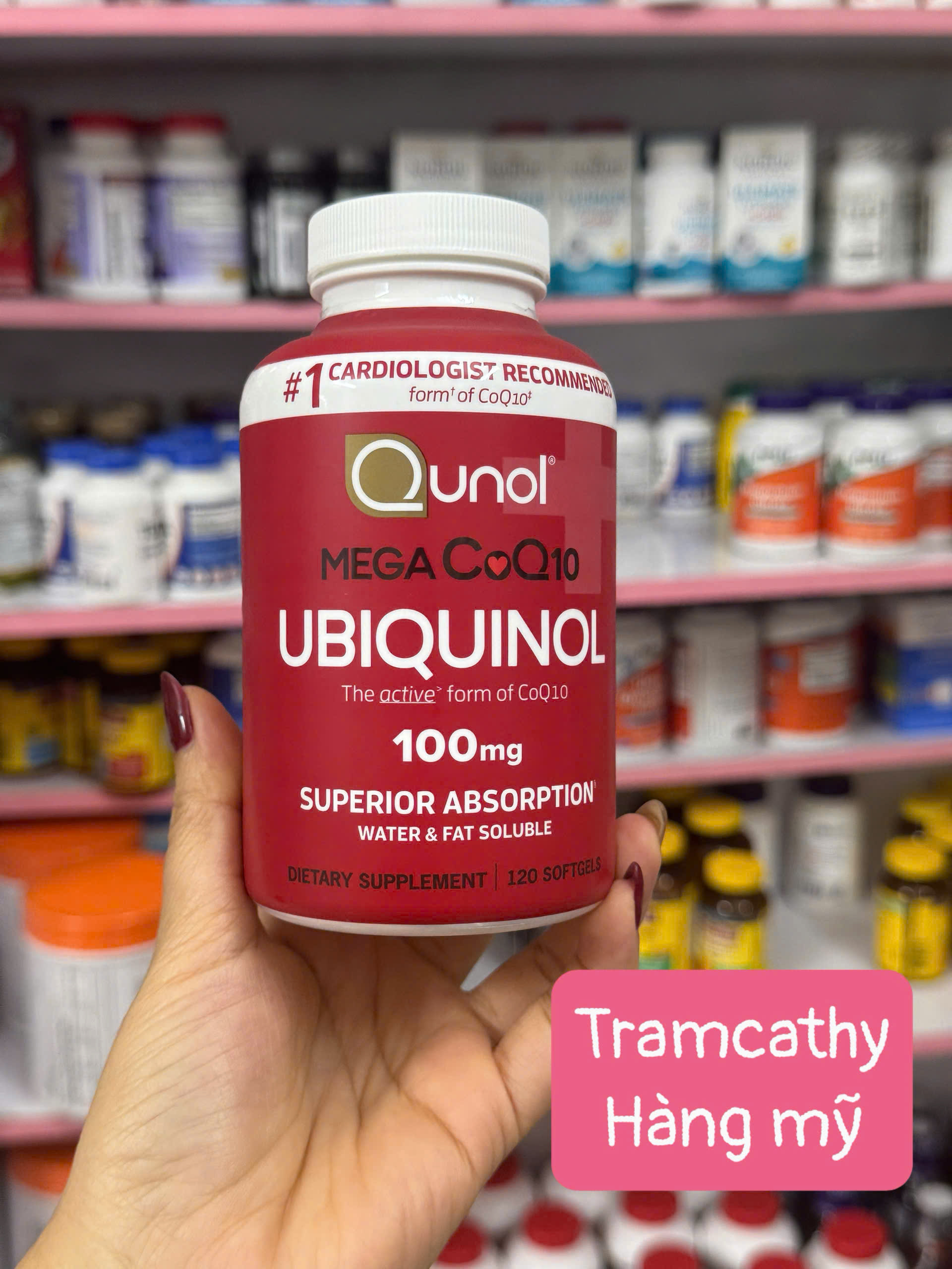 120 viên Qunol Mega CoQ10 Ubiquinol 100mg – CoQ10 Hoạt Tính Hỗ Trợ Tim Mạch Của Mỹ