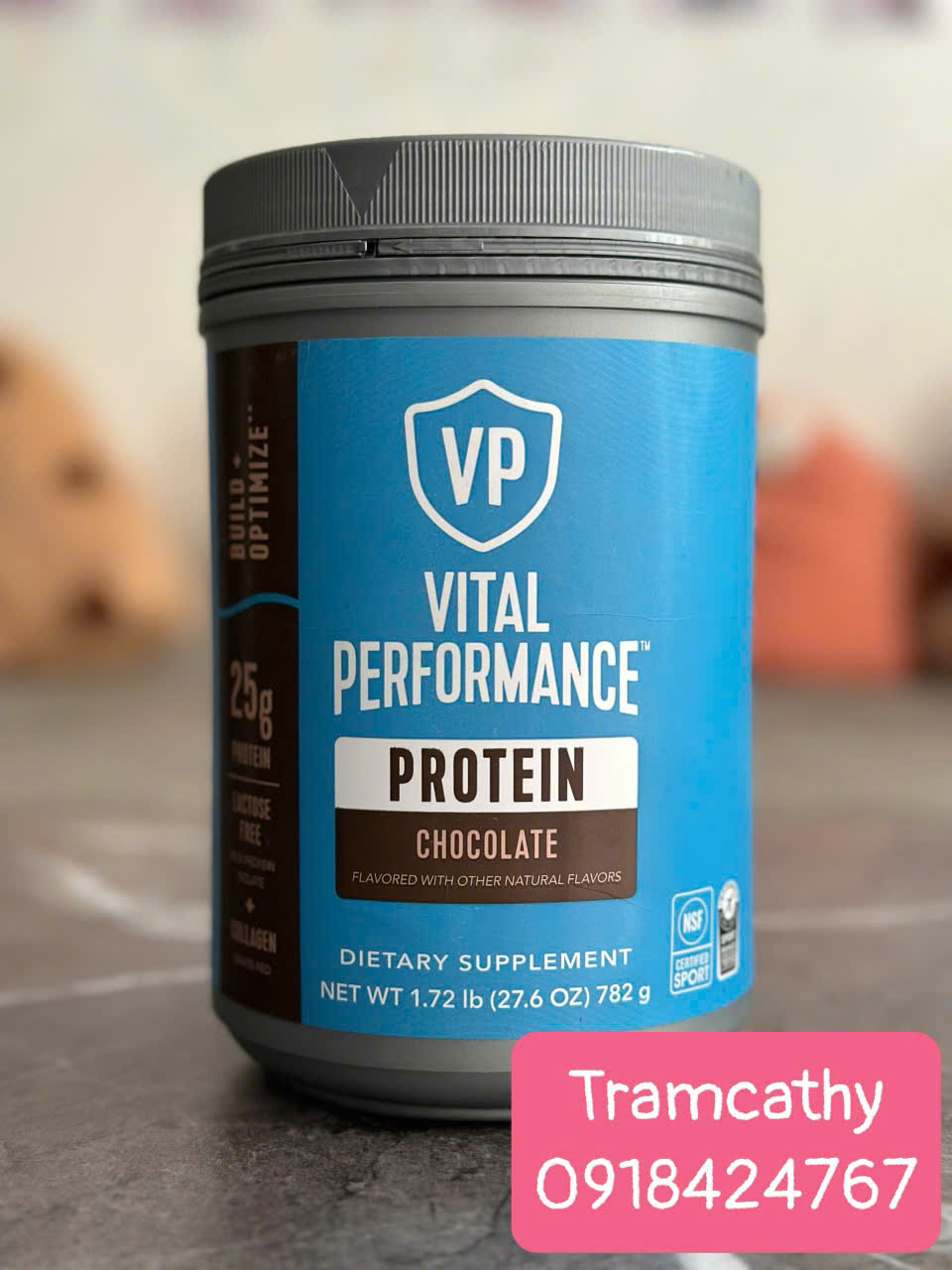 Vital Performance Protein Chocolate – Bổ sung protein hoàn hảo cho cơ bắp và phục hồi