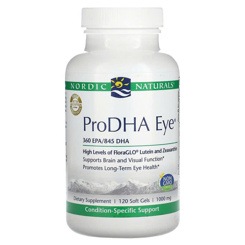 120 viên Nordic Naturals ProDHA Eye – Omega 3 DHA EPA kết hợp Lutein Zeaxanthin hỗ trợ mắt và não bộ
