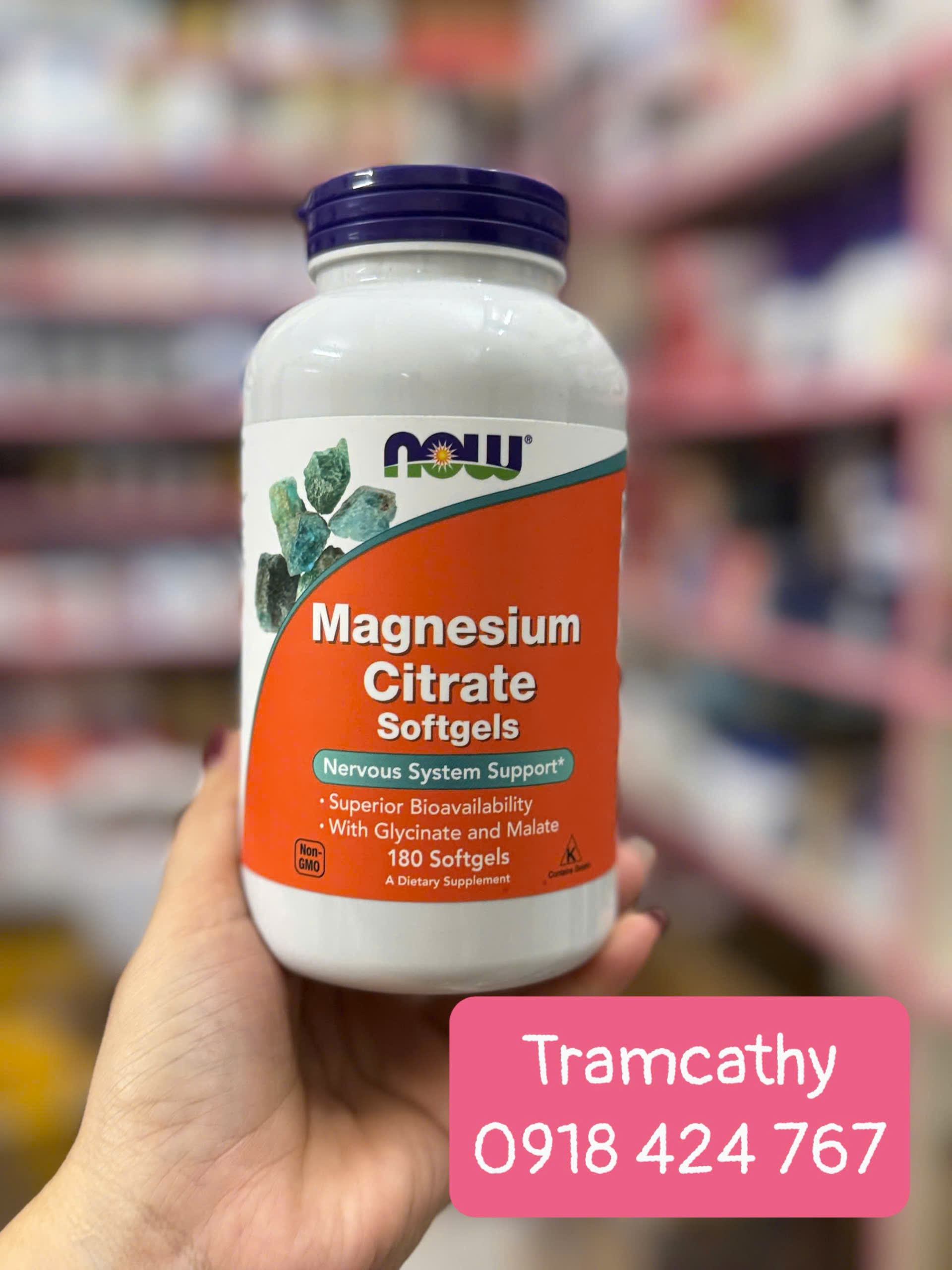 180 viên NOW Magnesium Citrate