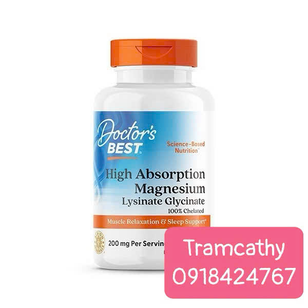 240 viên Doctors Best High Absorption Magnesium 100% Chelated 100mg 240 Tablets