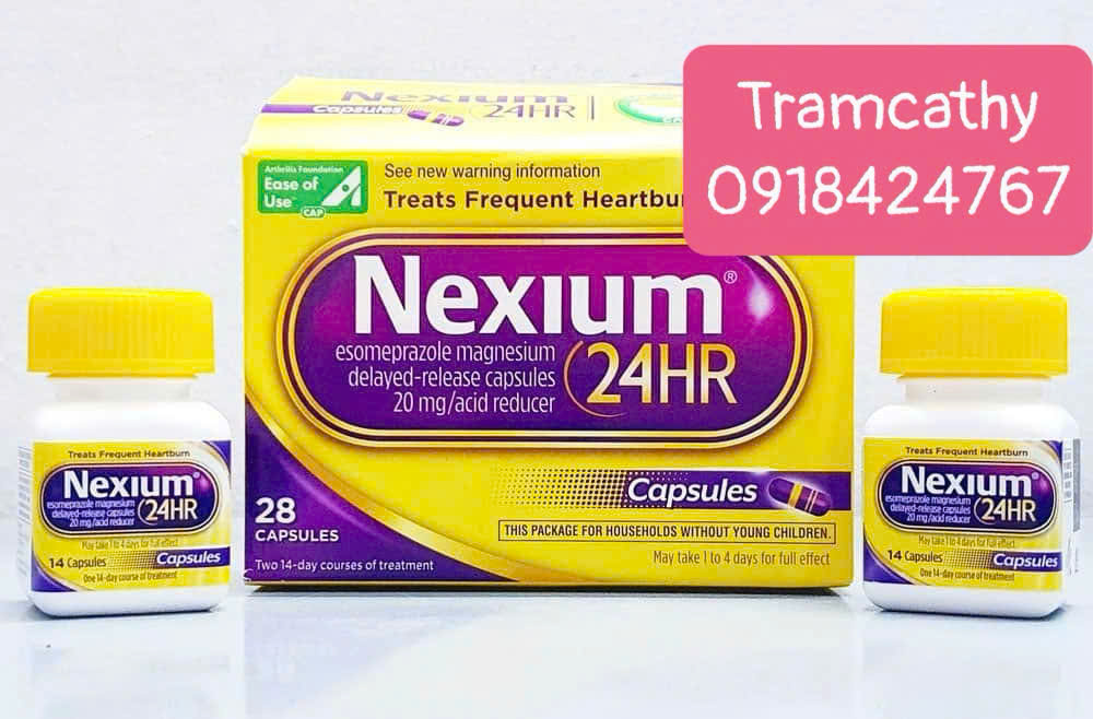 28v capsule nắp dễ mở - Nexium 24HR 20mg 28 viên