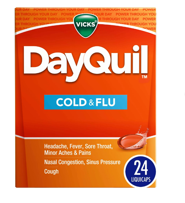 Viên Vicks DayQuil Liquicaps 24 viên giảm cảm cúm, ho