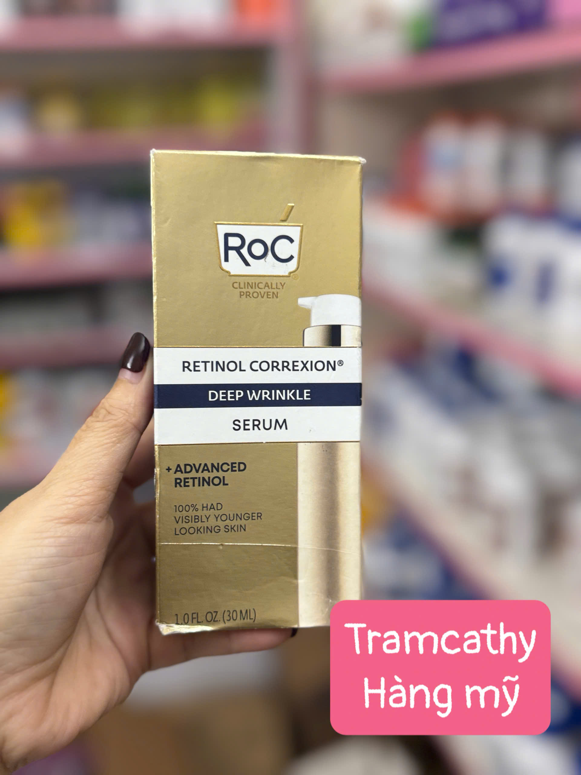 RoC Retinol Correxion Deep Wrinkle Serum 30ml – Serum chống nhăn chuyên sâu giúp da căng mịn, giảm l