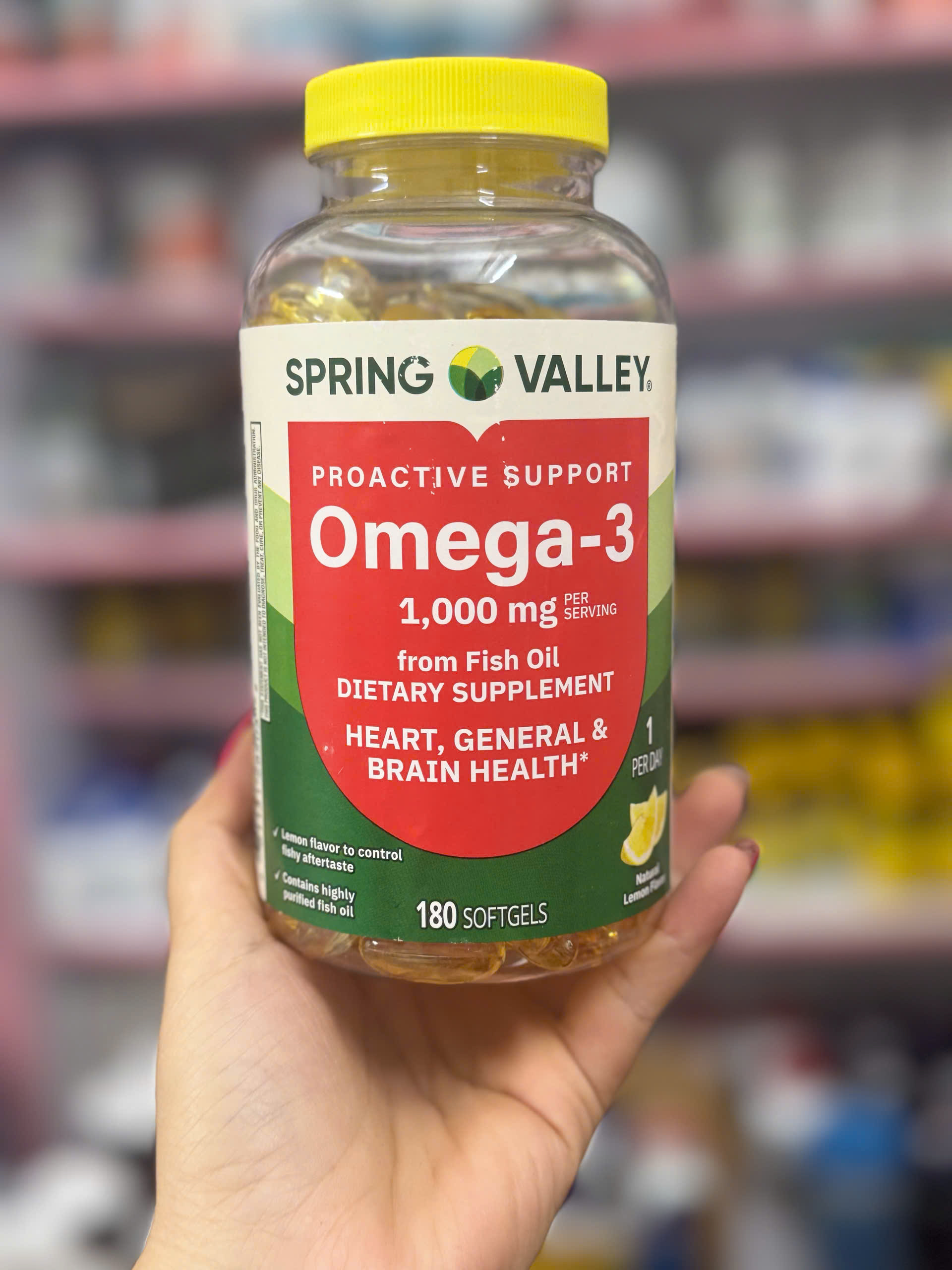 Viên  Spring Valley Omega 3 Fish Oil 1000mg 180 viên
