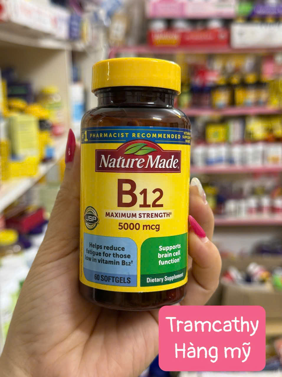  Vitamin B12 Nature Made liều cao 5000 mcg 60 viên