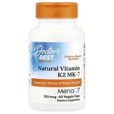 60 viên Doctor’s Best Natural Vitamin K2 MK-7 100mcg (MenaQ7) 60 viên – Hỗ trợ xương chắc khỏe và ti