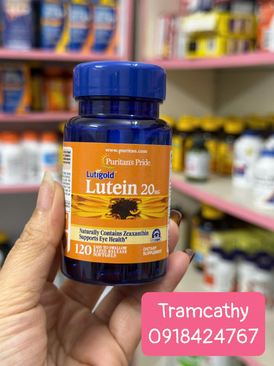 date 3-2026 Viên uống bổ mắt Lutigold Lutein 20mg 120 viên Puritans Pride 