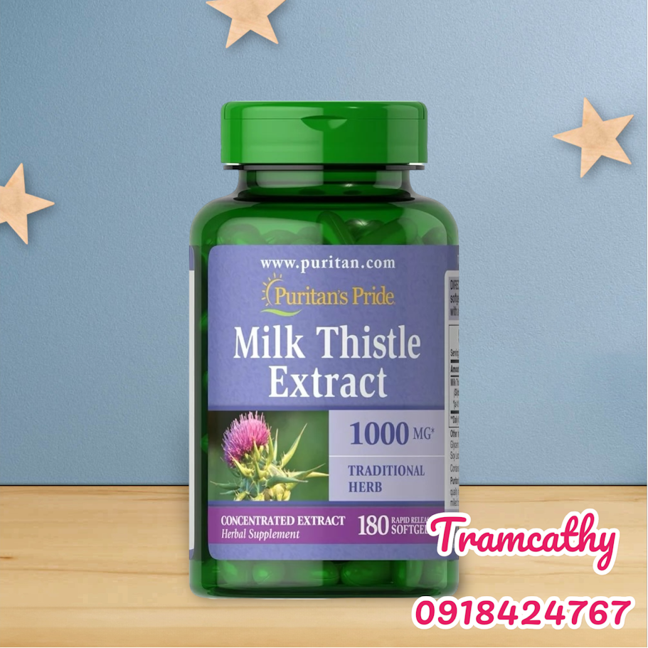 Viên uống bổ gan thanh lọc mát gan giải độc gan   Milk Thistle Extract Puritan