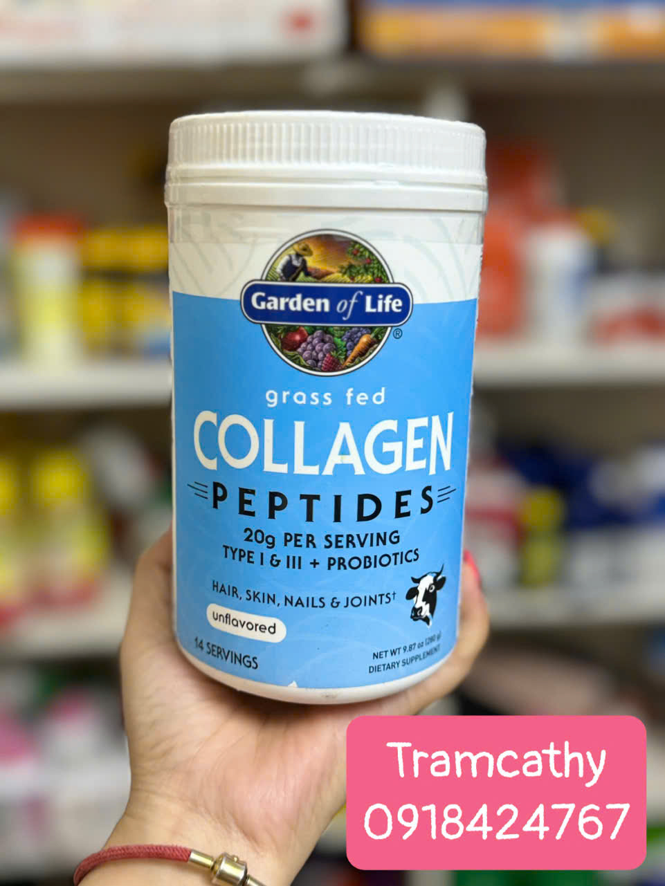 Bột collagen Garden of Life Grass Fed Collagen Peptides: Bí Quyết Duy Trì Sức Khỏe Da, Tóc và Khớp