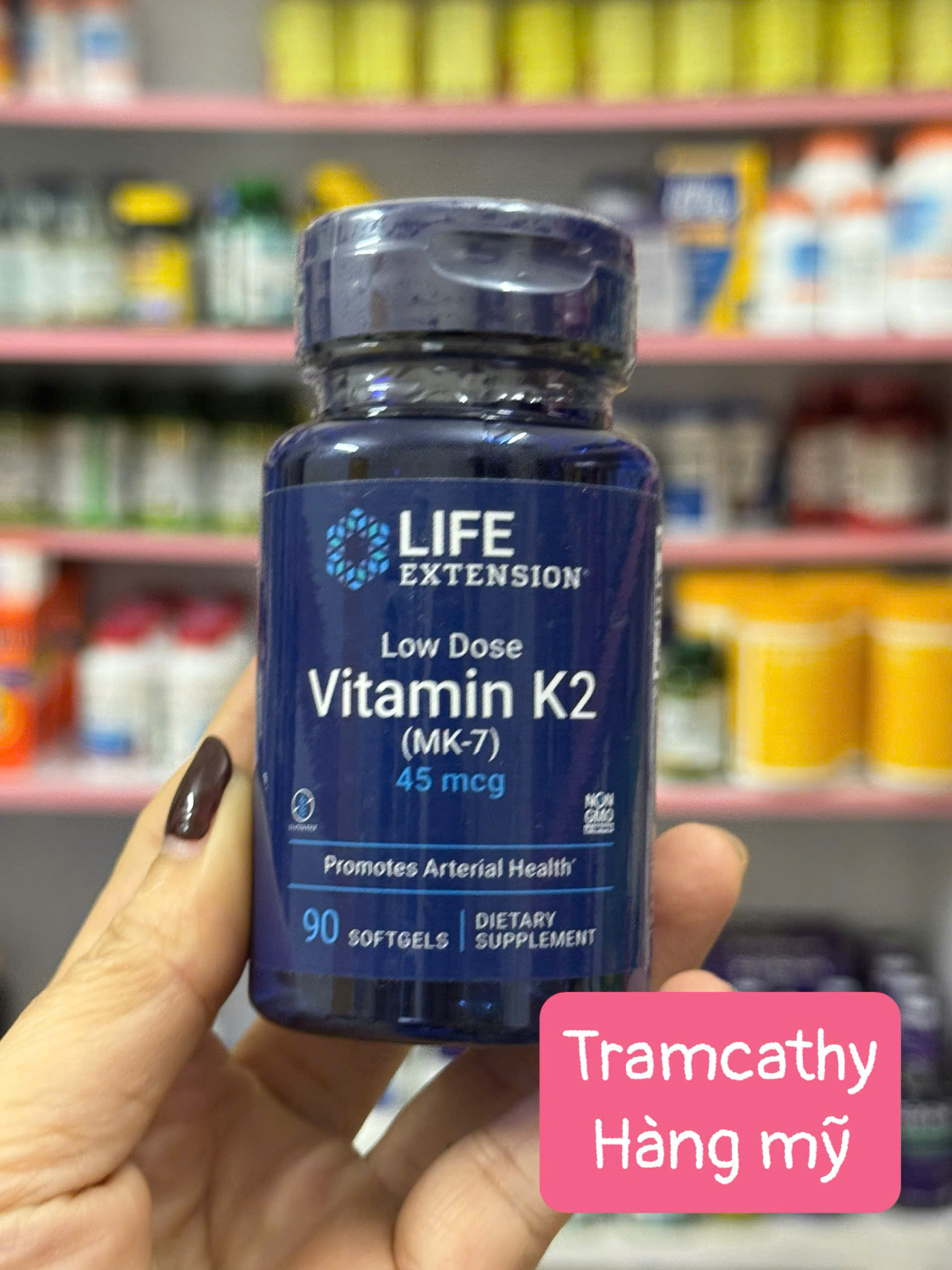 90 viên Life Extension Vitamin K2 (MK-7) 45mcg – Hỗ Trợ Xương Khớp, Tim Mạch, Tuần Hoàn Máu
