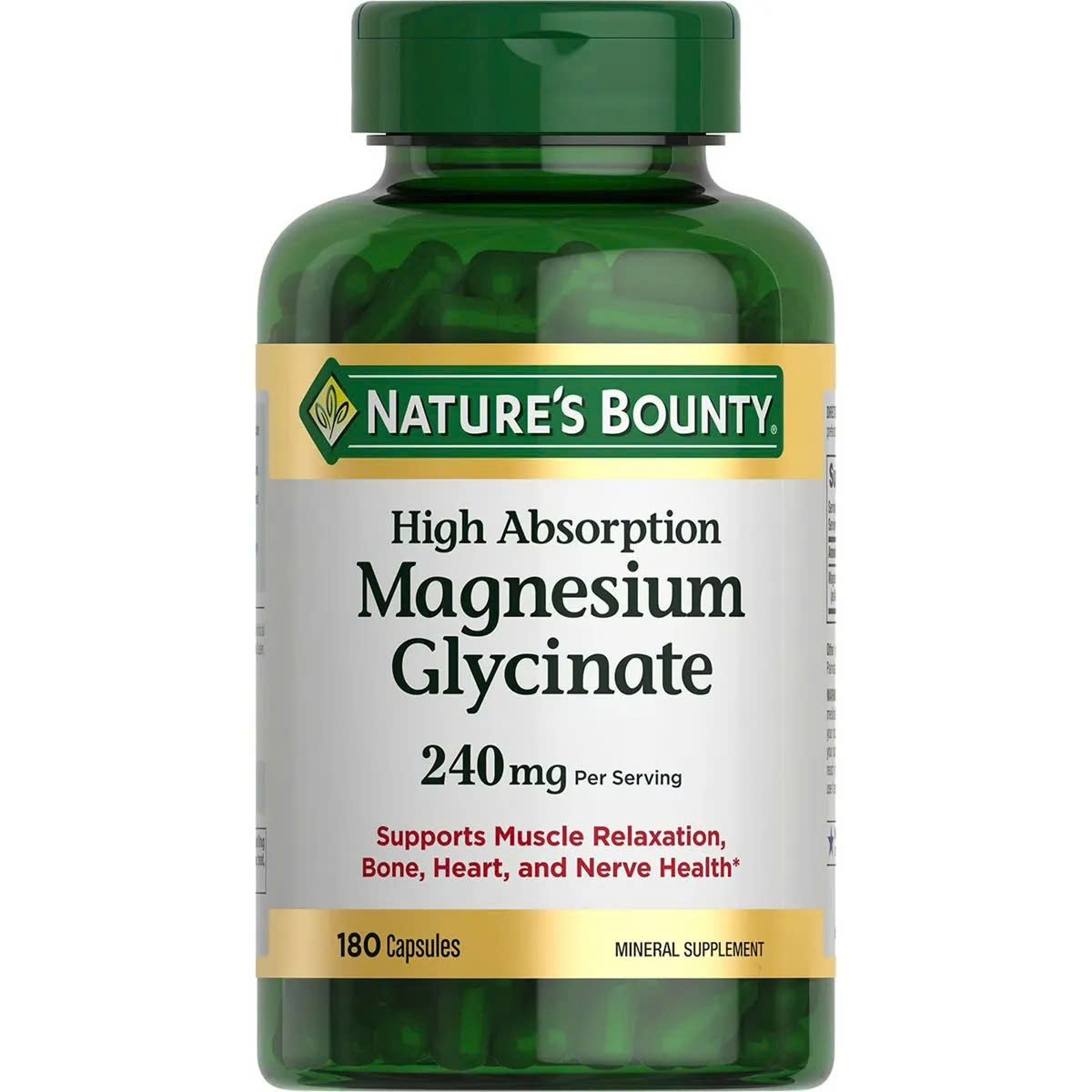 Nature’s Bounty Magnesium Glycinate 240mg – Hỗ trợ thư giãn cơ, tim mạch và hệ thần kinh