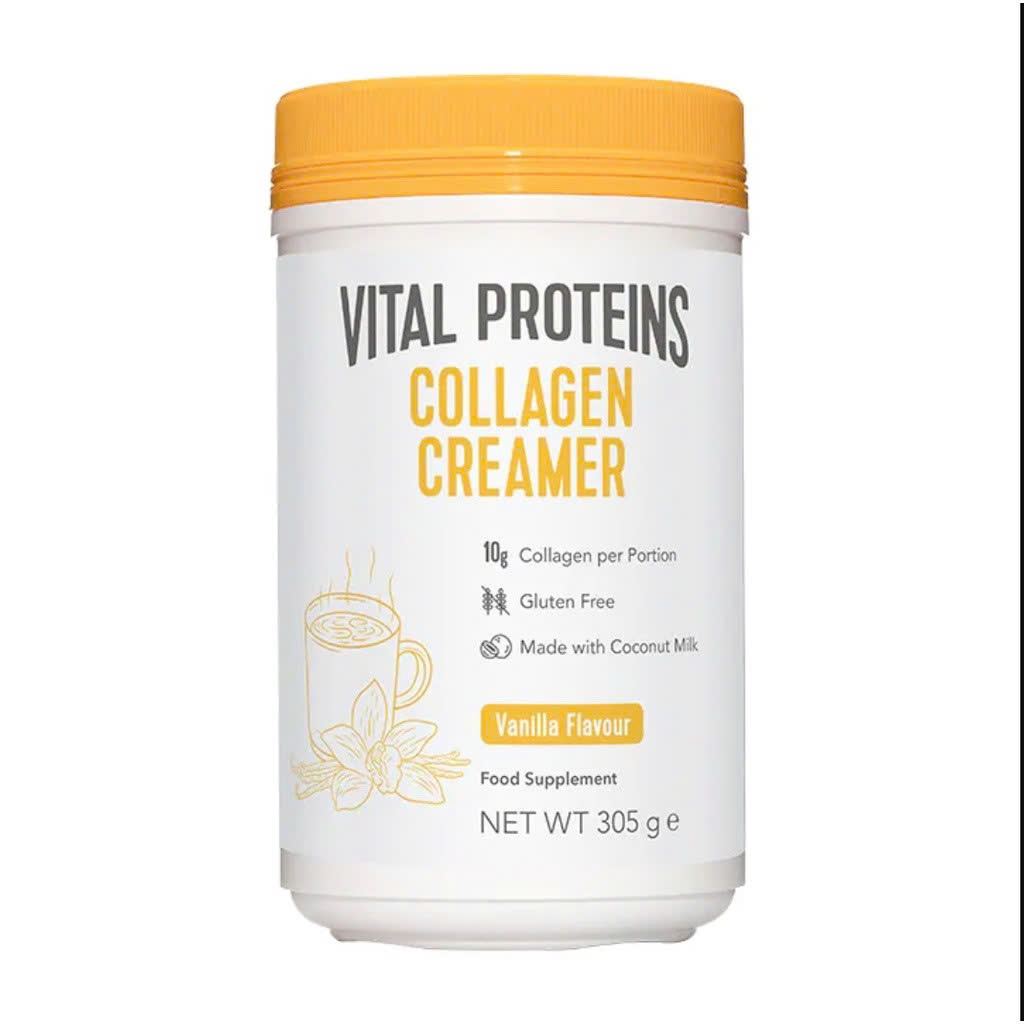 date 9-2025 305g – Làm đẹp da, hỗ trợ tiêu hóa – Bột collagen kem dừa vị vani Vital Proteins Collage