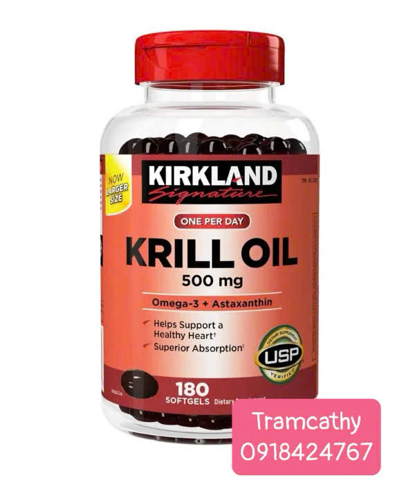 Viên Uống Dầu Tôm Kirkland Signature Krill Oil 500mg - Hỗ Trợ Sức Khỏe Tim Mạch Và Cải Thiện Chức Nă