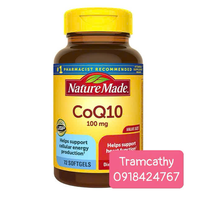 Date 6-2025 Nature Made CoQ10 100 mg – Bổ Sung Năng Lượng Cho Tế Bào Và Hỗ Trợ Sức Khỏe Tim Mạch