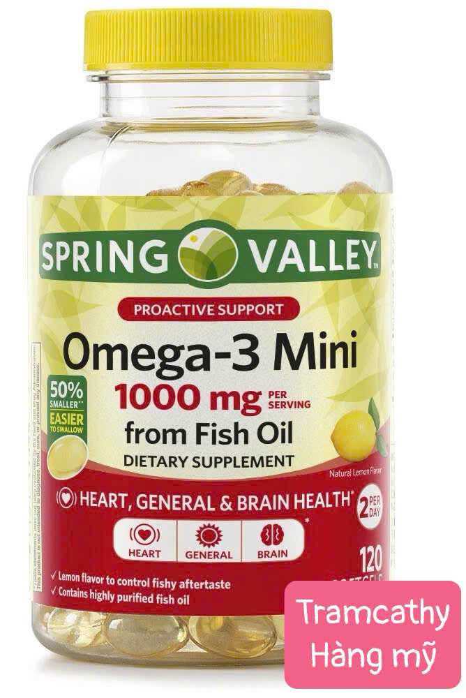 120 viên Spring Valley Omega 3 Mini 1000mg 