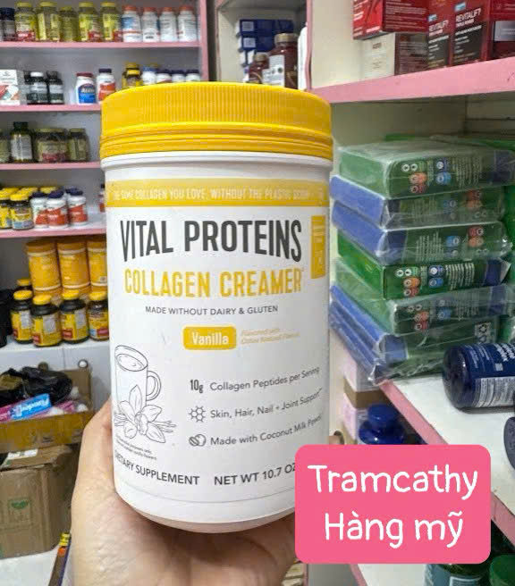 Vital Proteins Collagen Creamer Vanilla – Bổ sung Collagen cho da, tóc, móng và khớp, hộp 305g
