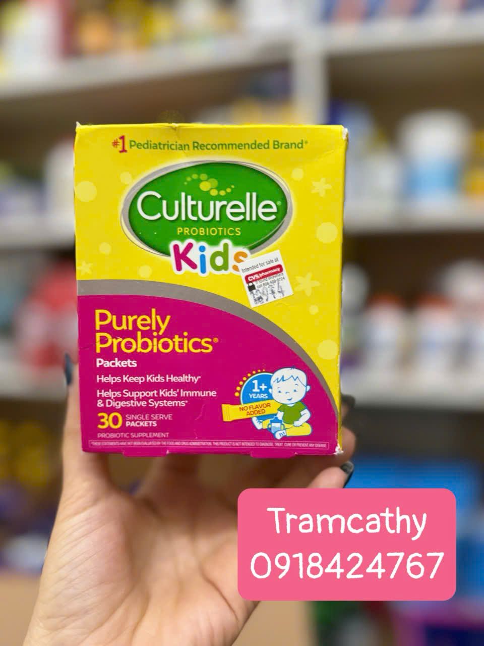 Men tiêu hóa cho trẻ trên 1 tuổi Culturelle Kids Purely Probiotics Packets 30 gói