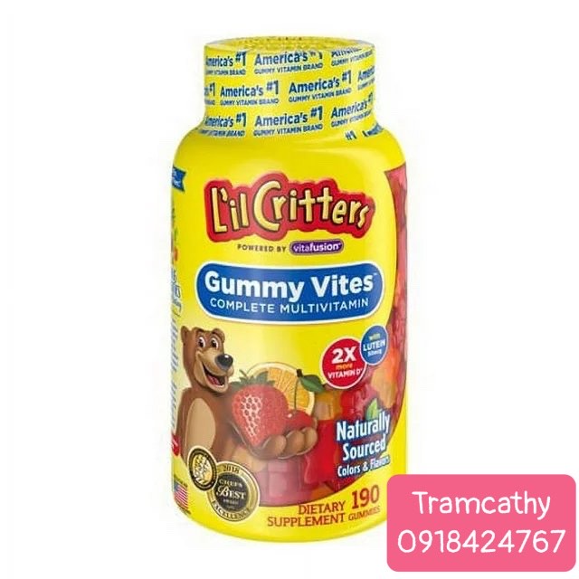 Kẹo vitamin cho bé Lil Critters Gummy Vites