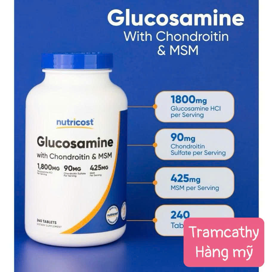 240 viên Nutricost Glucosamine with Chondroitin & MSM 240 viên
