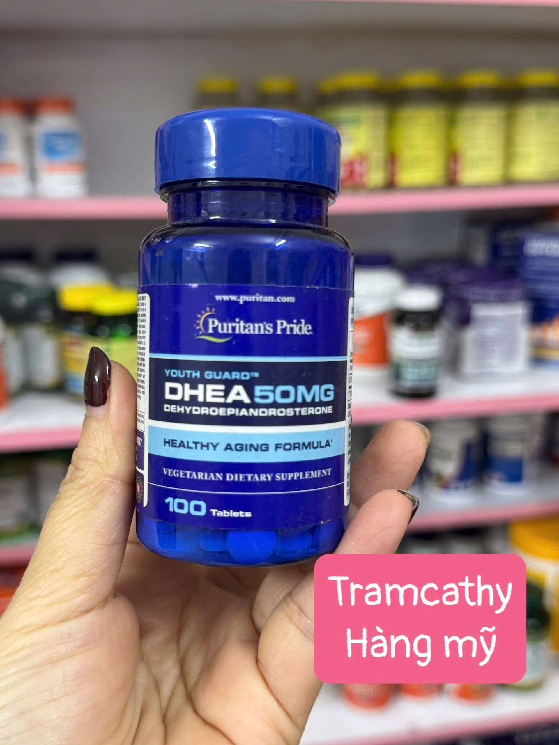  Puritan’s Pride DHEA 50mg 100 Viên – Cân Bằng Nội Tiết Tố, Hỗ Trợ Sinh Lý Và Làm Chậm Lão Hóa