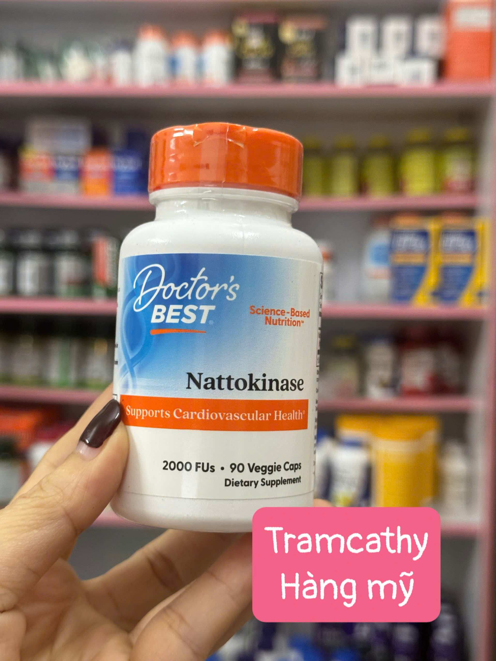 90 Viên uống Doctors Best Nattokinase chính hãng của Mỹ, 90 viên giảm đột quỵ