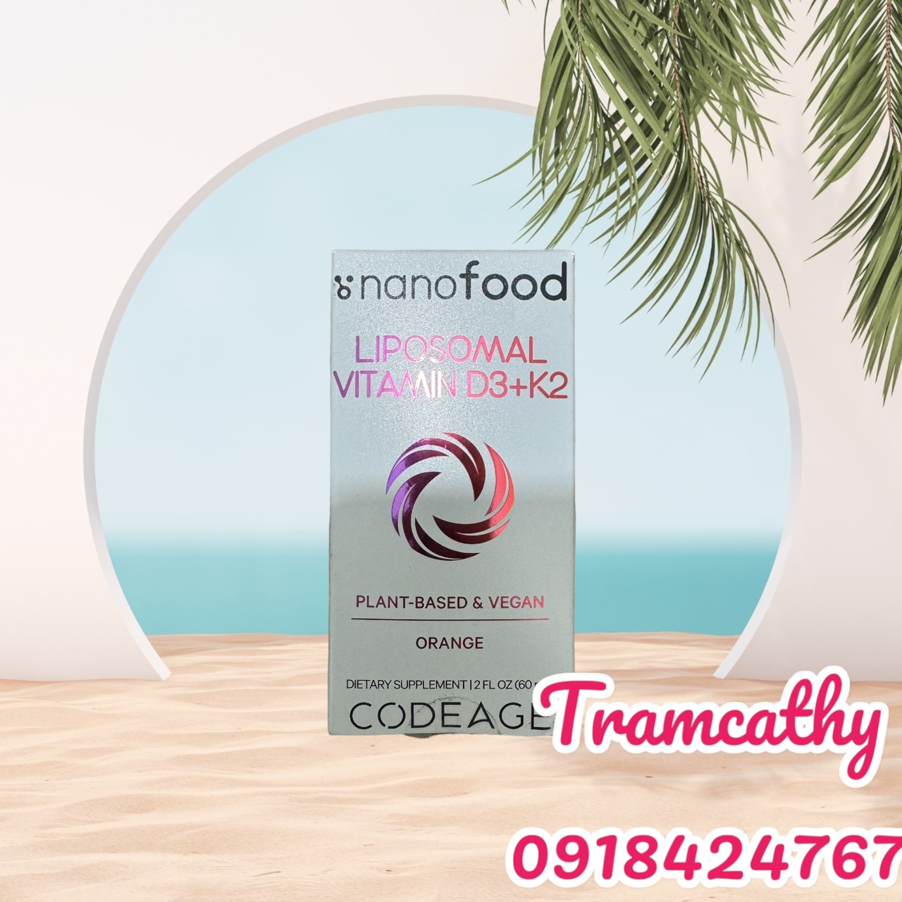 Nanofood Liposomal Vitamin D3 + K2 của Codeage