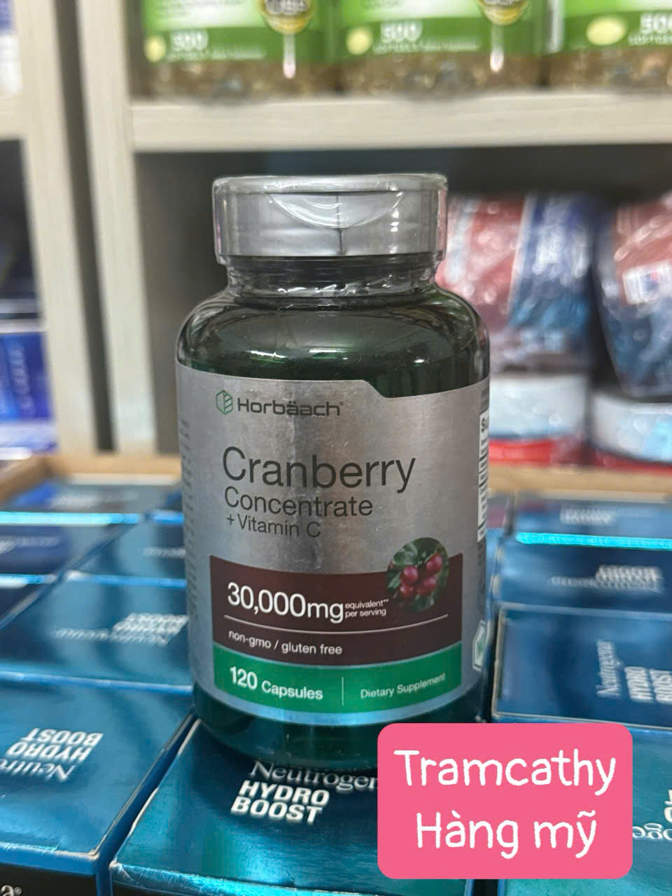 Viên Uống Hỗ Trợ Sức Khỏe Đường Tiết Niệu Horbaach Cranberry Concentrate + Vitamin C 30,000mg