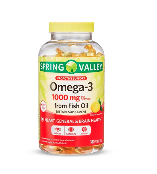 Viên  Spring Valley Omega 3 Fish Oil 1000mg 180 viên