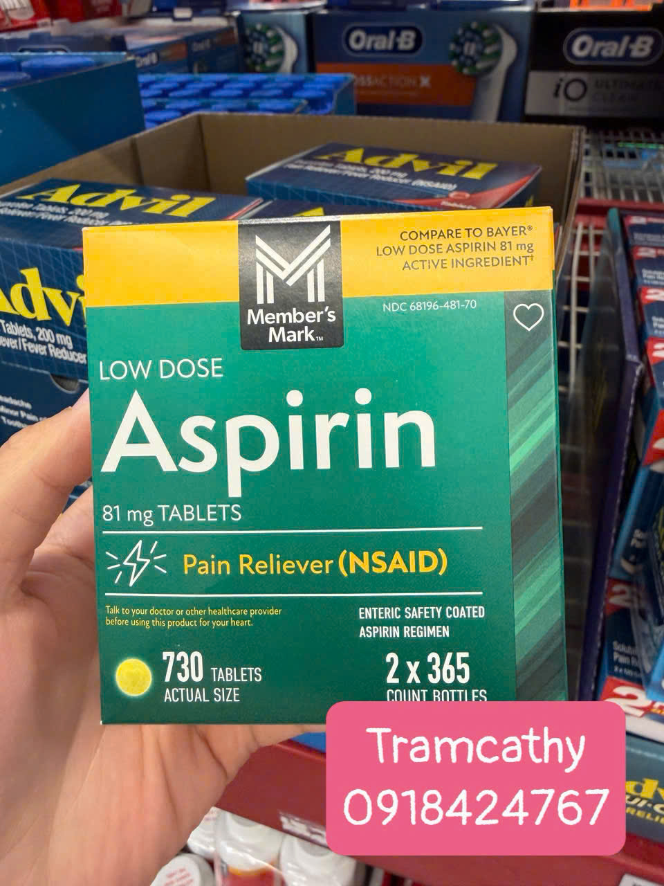  Aspirin 81mg 2lọ 365 viên