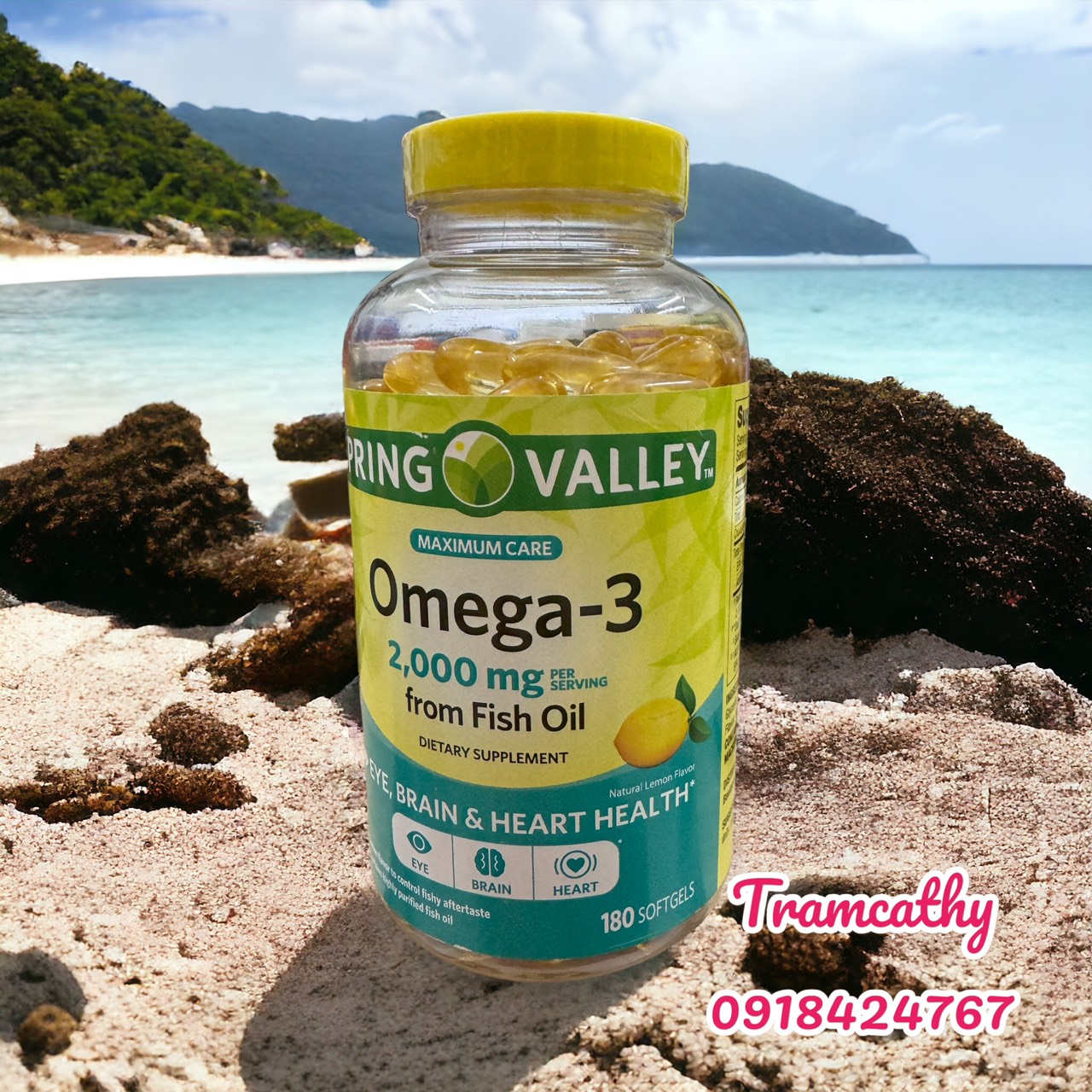 Viên Uống SPRING VALLEY OMEGA 3 2000MG 180 Viên