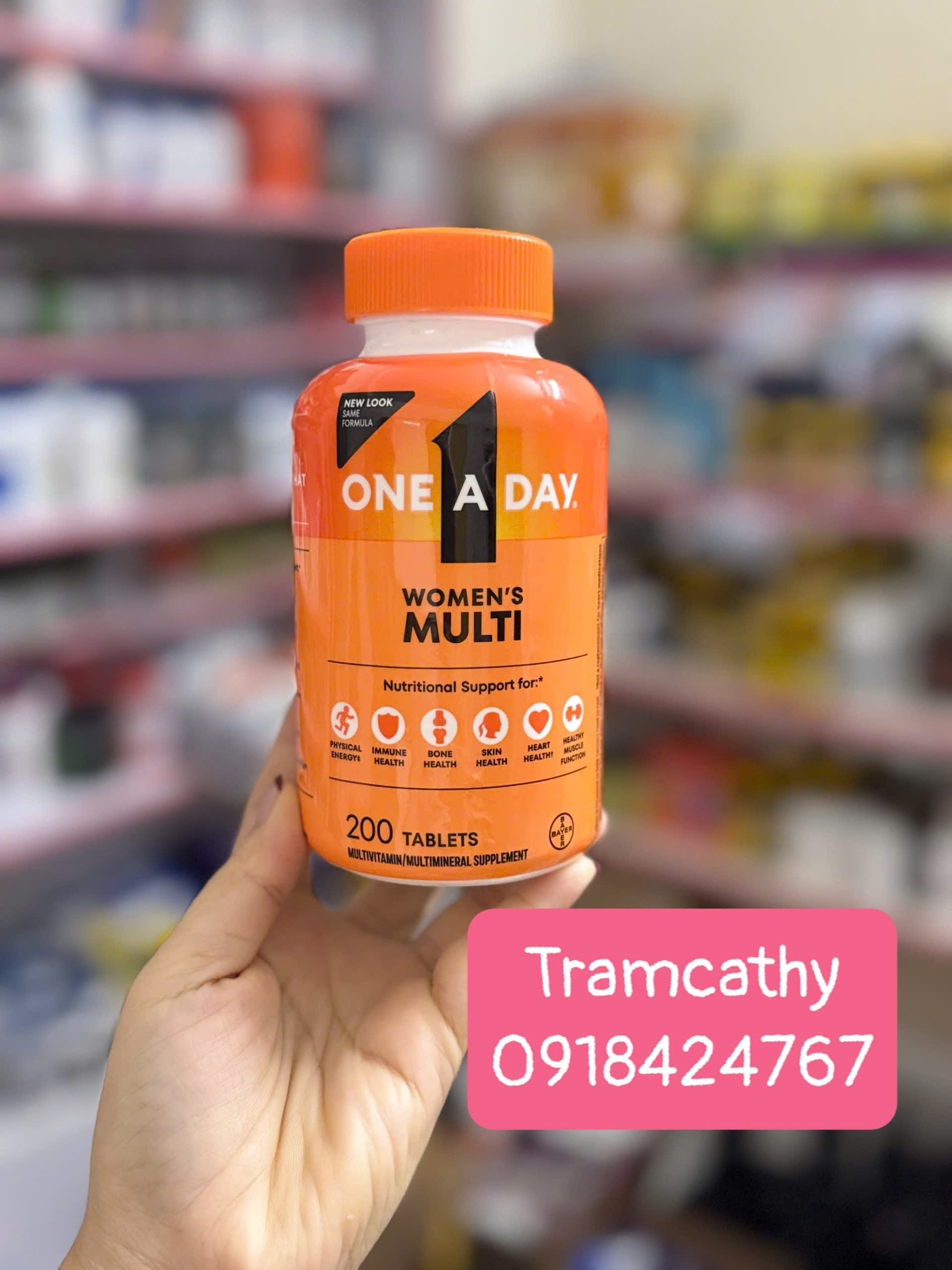 200 Viên One A Day Women’s Complete Multivitamin - Bổ Sung Vitamin Toàn Diện Cho Phụ Nữ