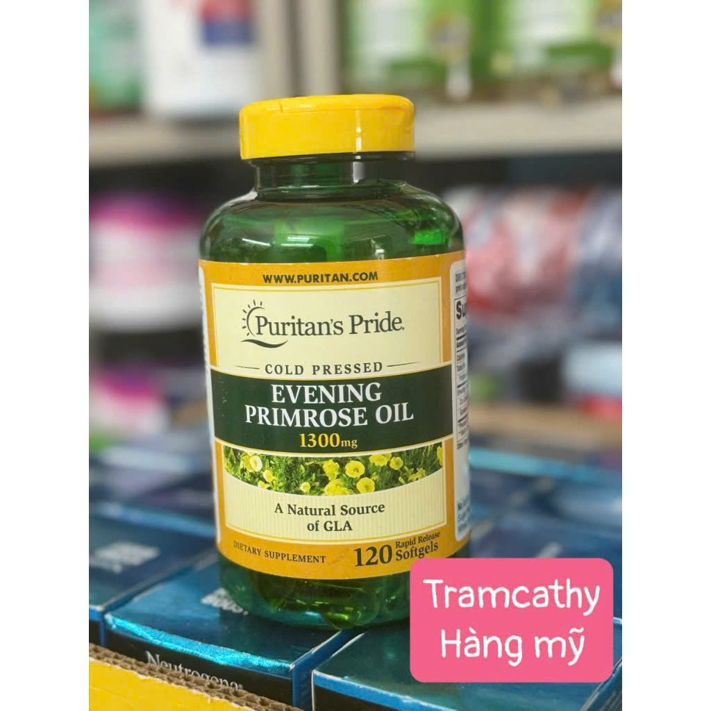 120 viên Puritans Pride Evening Primrose Oil 1300mg – Hỗ trợ nội tiết,đẹp da và giảm đau tiền kinh n