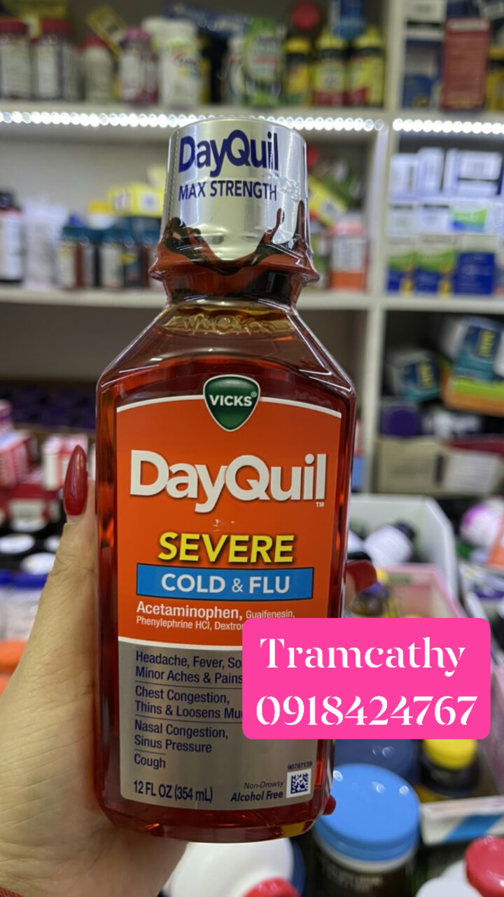 Siro trị cảm, ho dayquil & nyquil severe cold & flu