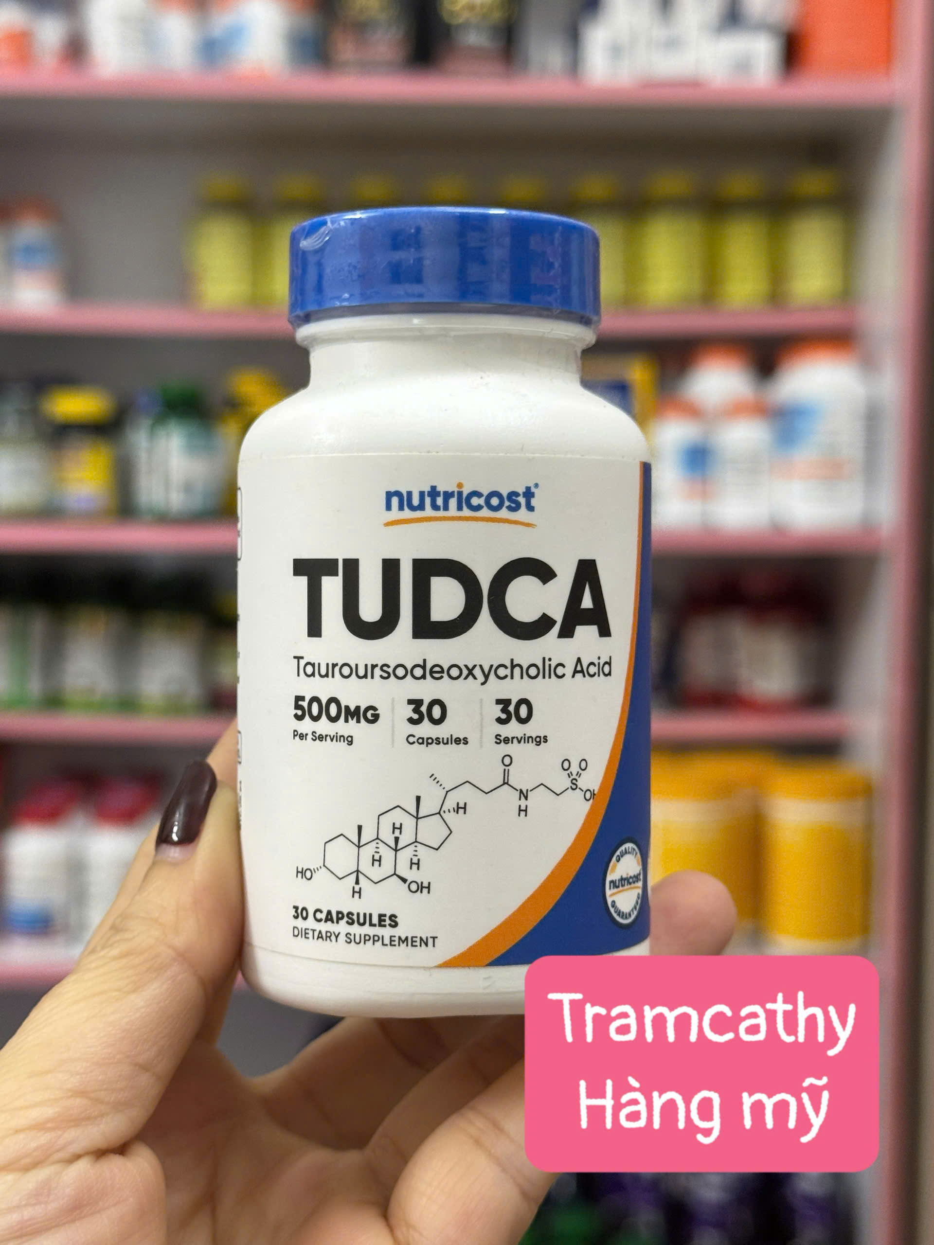 30 viên 500mg Nutricost TUDCA – Hỗ Trợ Giải Độc Gan, Bảo Vệ Gan Khỏe Mạnh