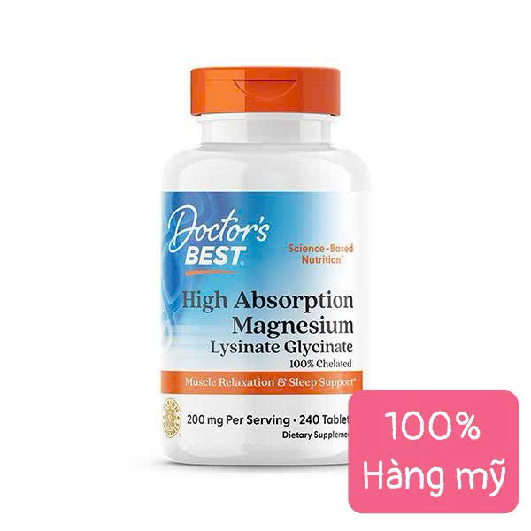 240 Viên uống Doctor’s Best High Absorption Magnesium bổ sung magie 120 viên