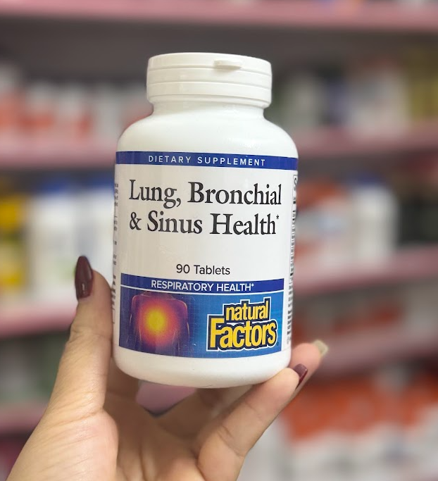 90 Viên Lung Bronchial and Sinus Health Natural Factors – Hỗ trợ phổi phế quản và xoang , bổ phổi