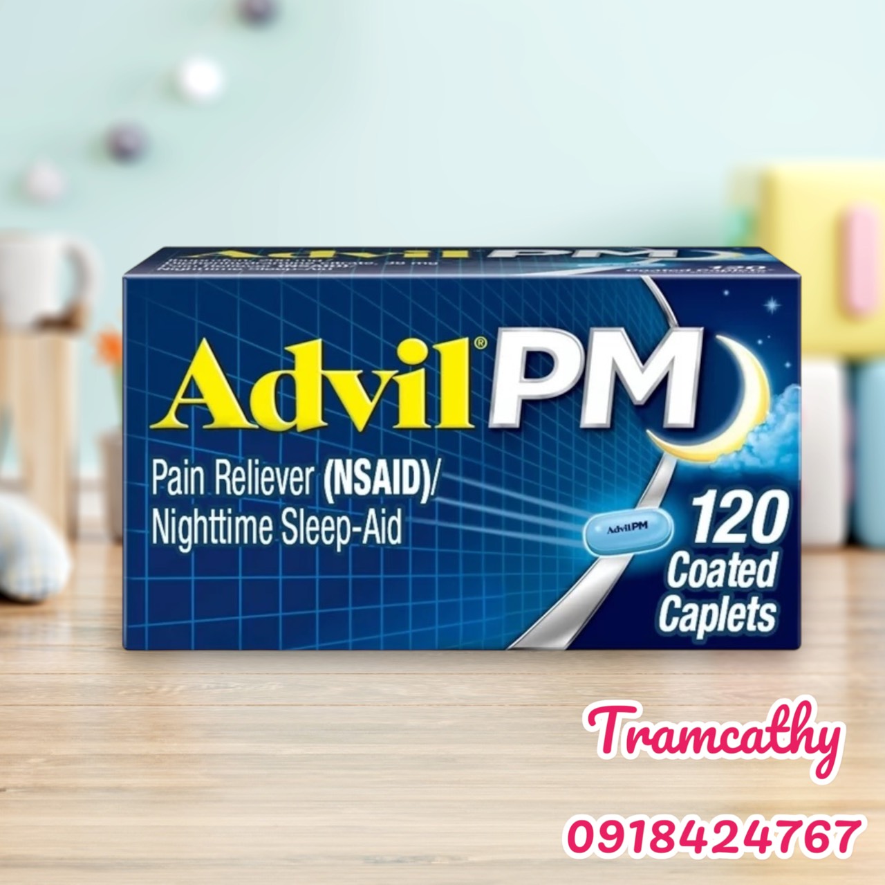 Viên uống giảm đau hạ sốt advil pm 120 viên