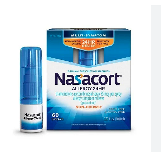 Xịt mũi giảm viêm xoang, dị ứng Nasacort Allergy 24HR, 480 Metered Sprays 16,9ml