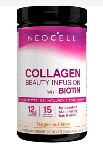 Bột bổ sung collagen NeoCell Beauty Infusion with Biotin vị hoa quả 12000mg 330g