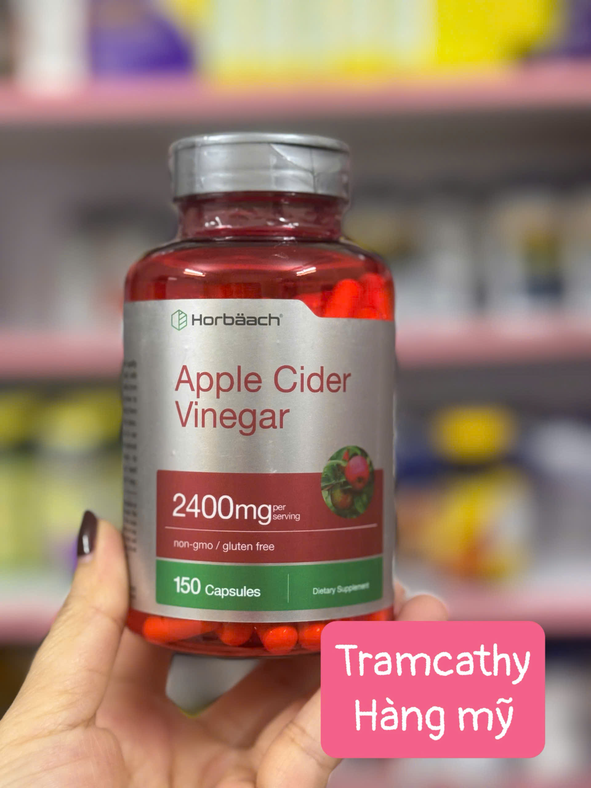 150 viên Horbaach Apple Cider Vinegar 2400mg – Viên Uống Giấm Táo Hỗ Trợ Giảm Cân, Thanh Lọc Cơ Thể