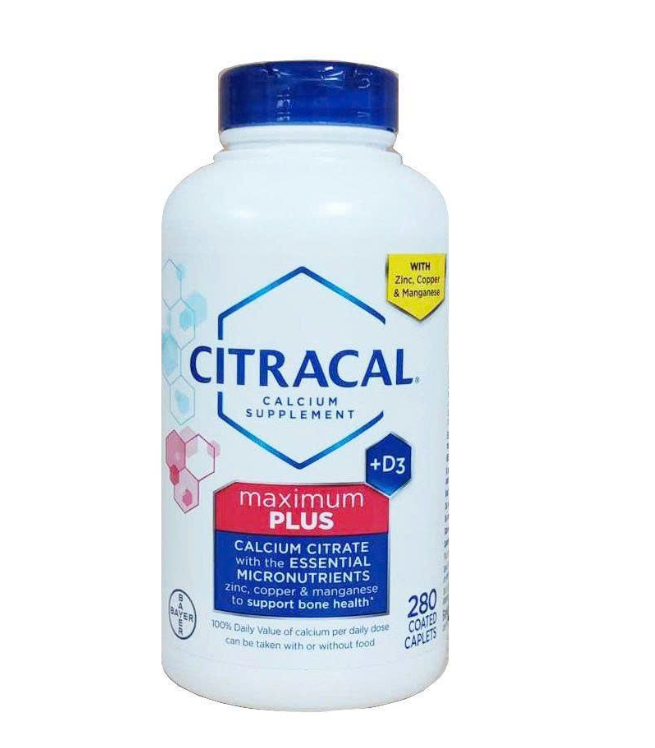 280 Viên Citracal Maximum Plus + D3 280 viên – Bổ sung Canxi Citrate giúp xương chắc khỏe, ngừa loãn