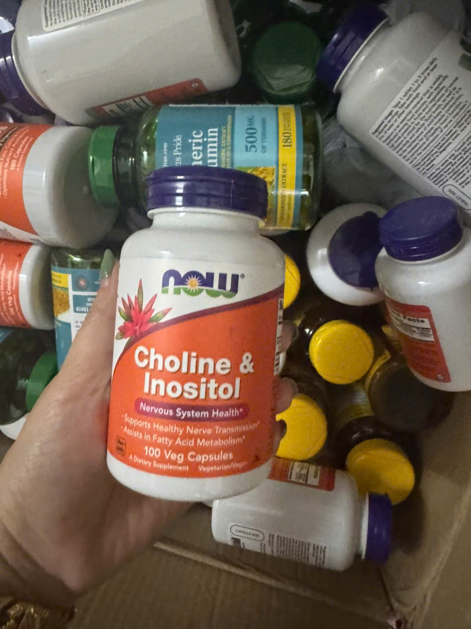 100 viên NOW Choline  Inositol – Viên uống hỗ trợ não bộ, thần kinh và chuyển hóa chất béo, bổ gan