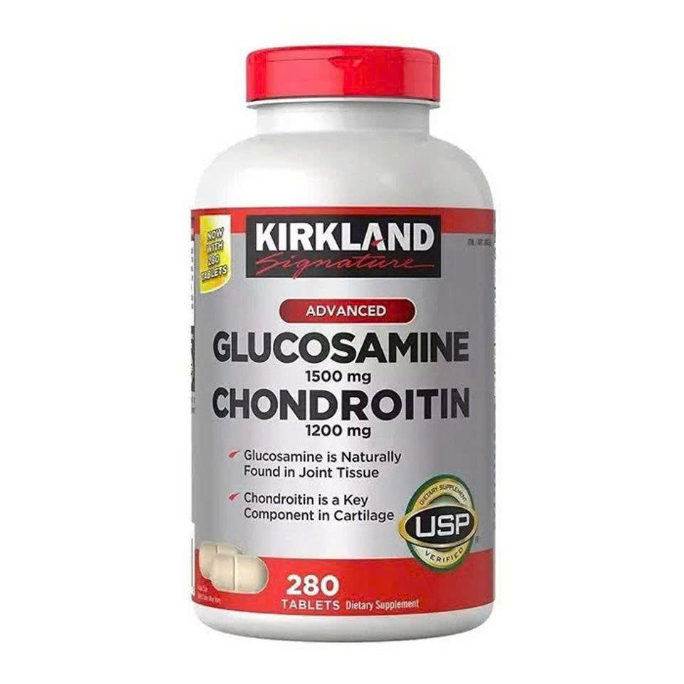 280 viên Kirkland Glucosamine 1500mg & Chondroitin 1200mg 280 viên – Hỗ trợ xương khớp, giảm đau khớ