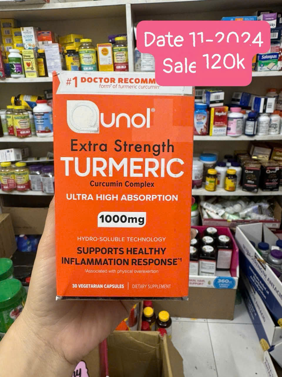 thanh lý date 11-2024  Qunol Extra Strength Turmeric  1000mg