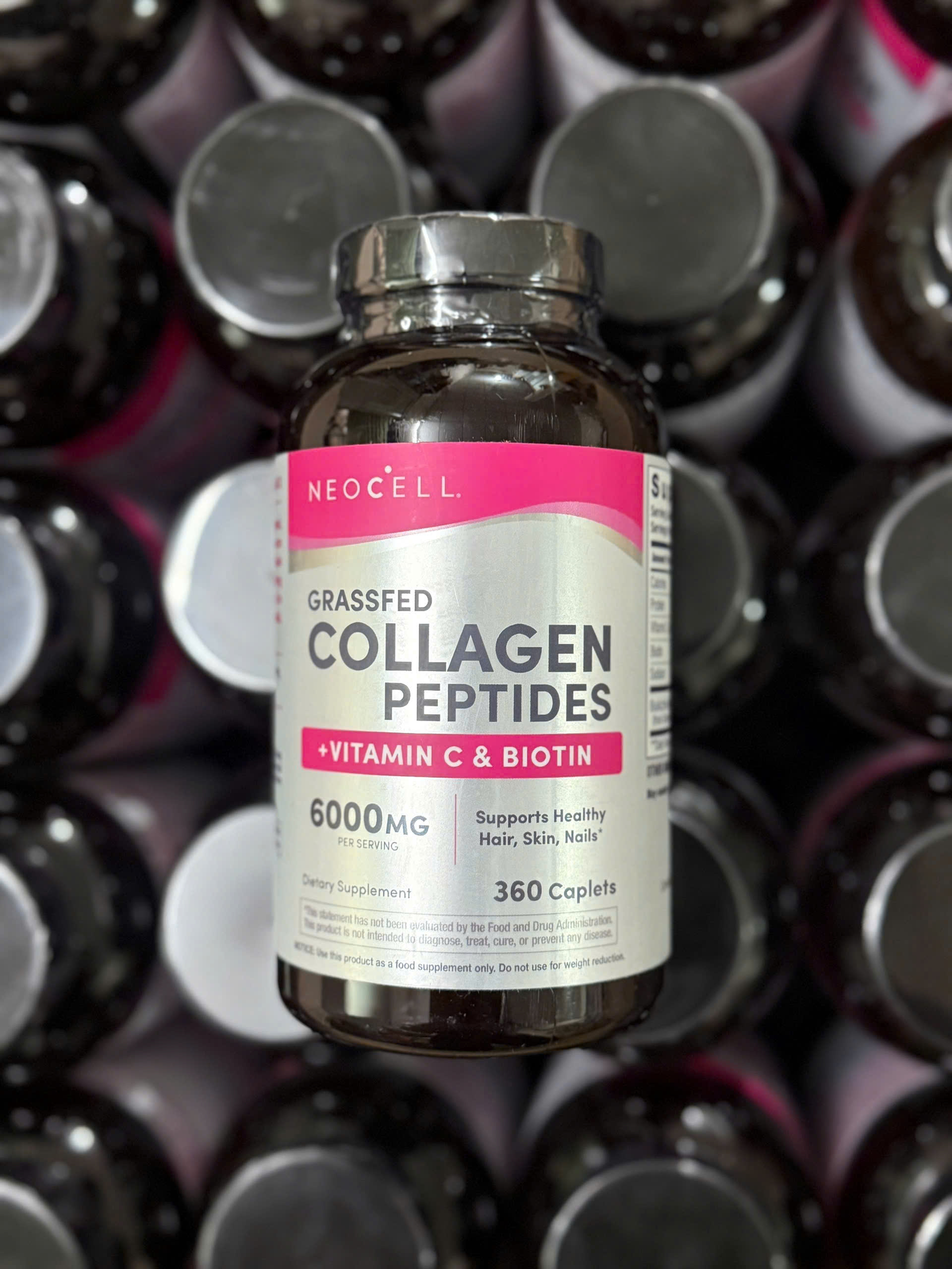NeoCell Grassfed Collagen Peptides 6000mg 360 Viên - Hỗ Trợ Da Săn Chắc, Tóc Móng Khỏe, Bổ Sung Coll