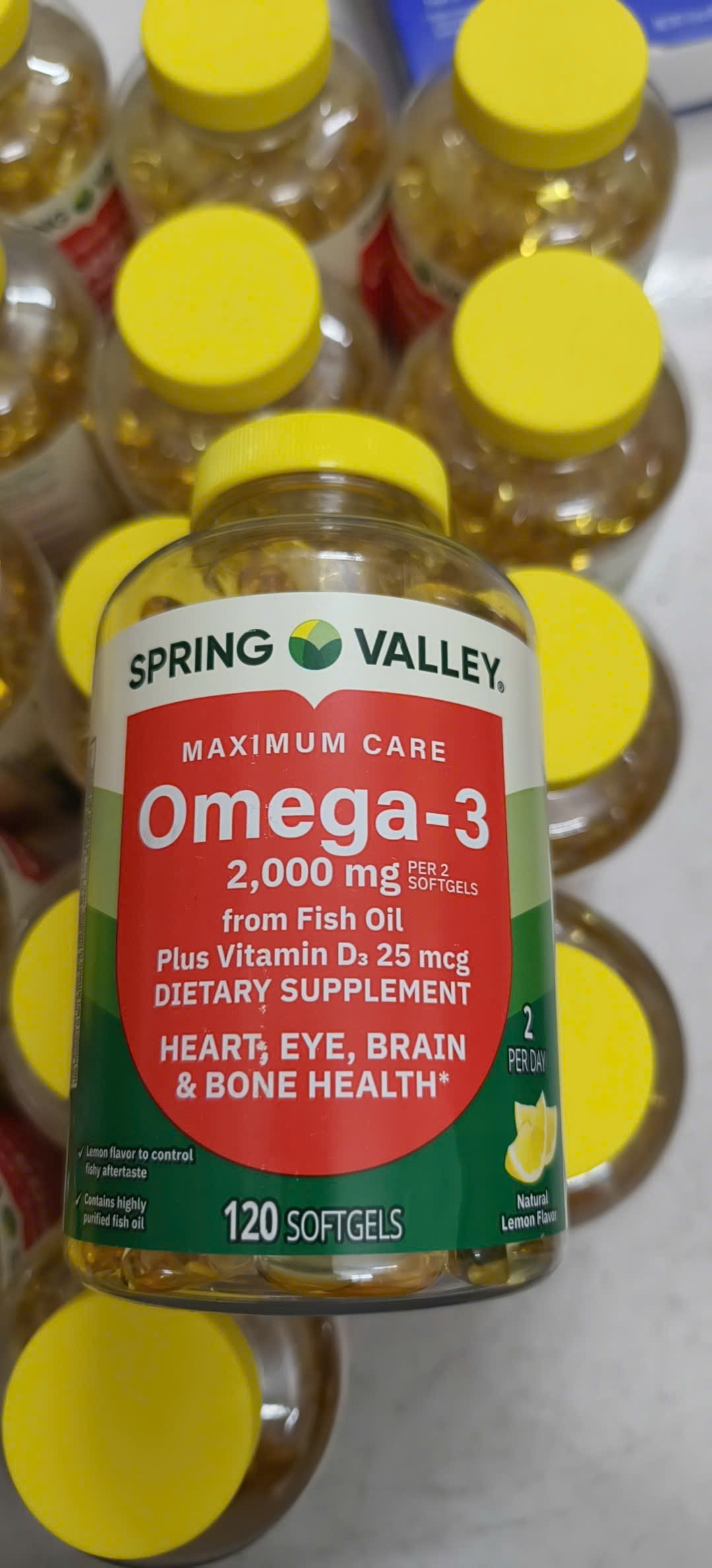 Spring Valley Omega-3 2000mg + Vitamin D3 25mcg 120 viên