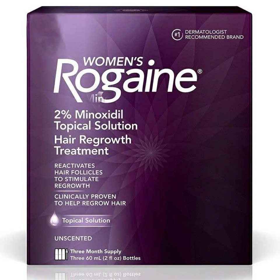 Women’s Rogaine 2% Minoxidil 3 chai (3 tháng) – Dung dịch mọc tóc cho nữ, giảm rụng tóc và kích thíc