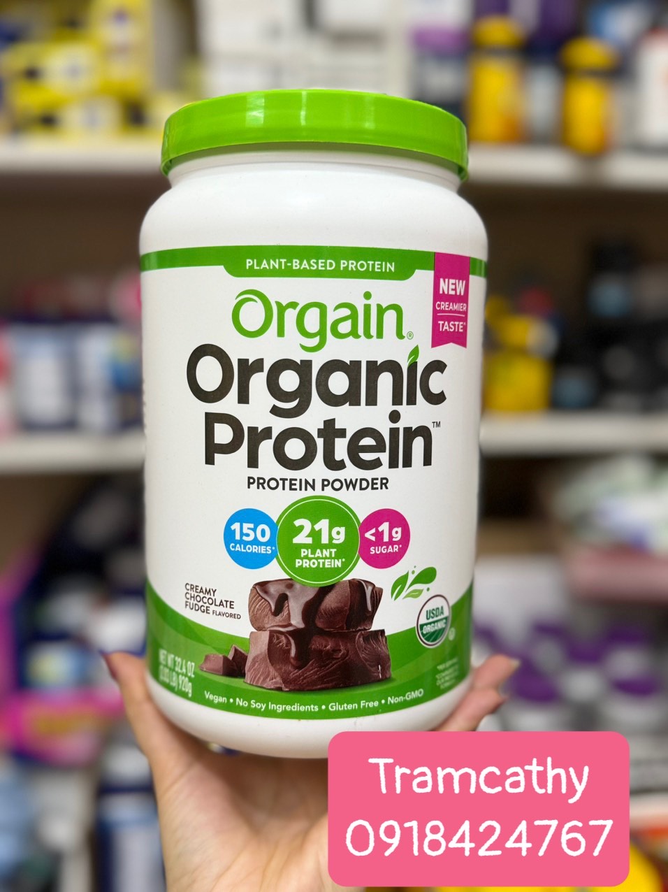 Bột Orgain Organic Protein - Hương Vị Chocolate Fudge 920g