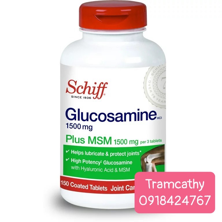 Schiff Glucosamine Plus MSM 1500mg Của Mỹ 150 Viên